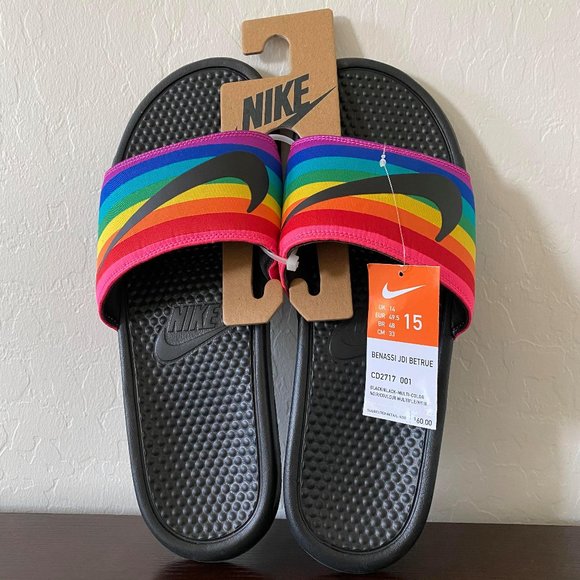 NIKE Benassi JDI Pride Betrue SLIDES Men's - Picture 5 of 12